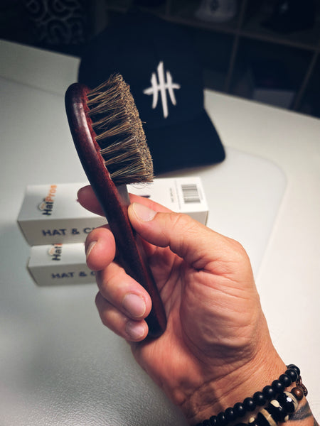 Hat Pros Hat & Clothing Brush with Wooden Handle
