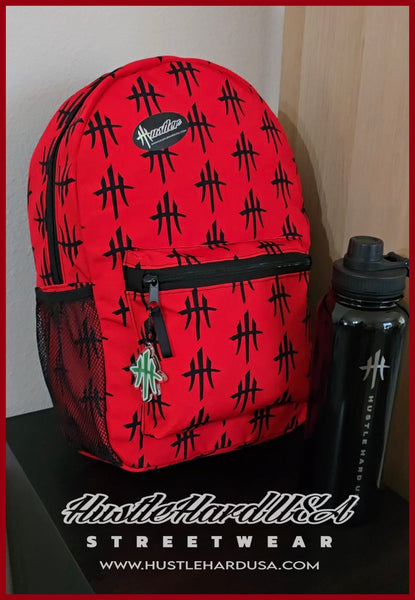 HustleHardUSA RED/BLACK HUSTLER Backpack