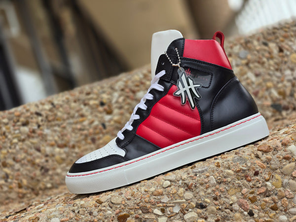 HustleHardUSA "HUSTLER No.6" All Leather Custom High Top Sneaker