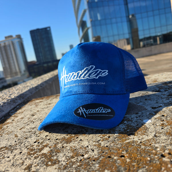 HustleHardUSA BOI BLU HUSTLER Suede Cap