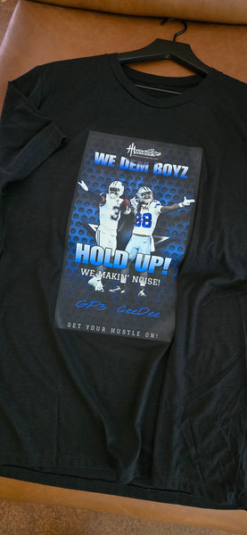 HustleHardUSA "WE DEM BOYZ - HOLD UP!" BLACK Bella+Canvas Tri-blend Tee