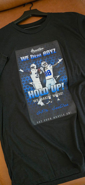 HustleHardUSA "WE DEM BOYZ - HOLD UP!" BLACK Bella+Canvas Tri-blend Tee