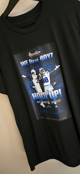 HustleHardUSA "WE DEM BOYZ - HOLD UP!" BLACK Bella+Canvas Tri-blend Tee