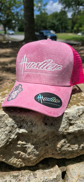 HustleHardUSA Custom "XO" Pink Suede HUSTLER Lid