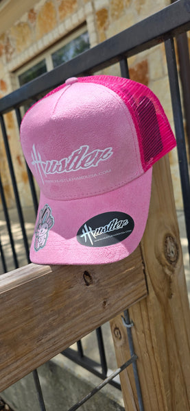 HustleHardUSA Custom "XO" Pink Suede HUSTLER Lid