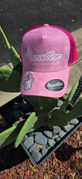 HustleHardUSA Custom "XO" Pink Suede HUSTLER Lid