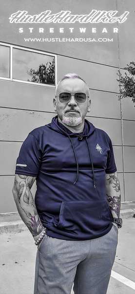 HustleHardUSA SPORT TECH SHORT SLEEVE HOODED SHIRT