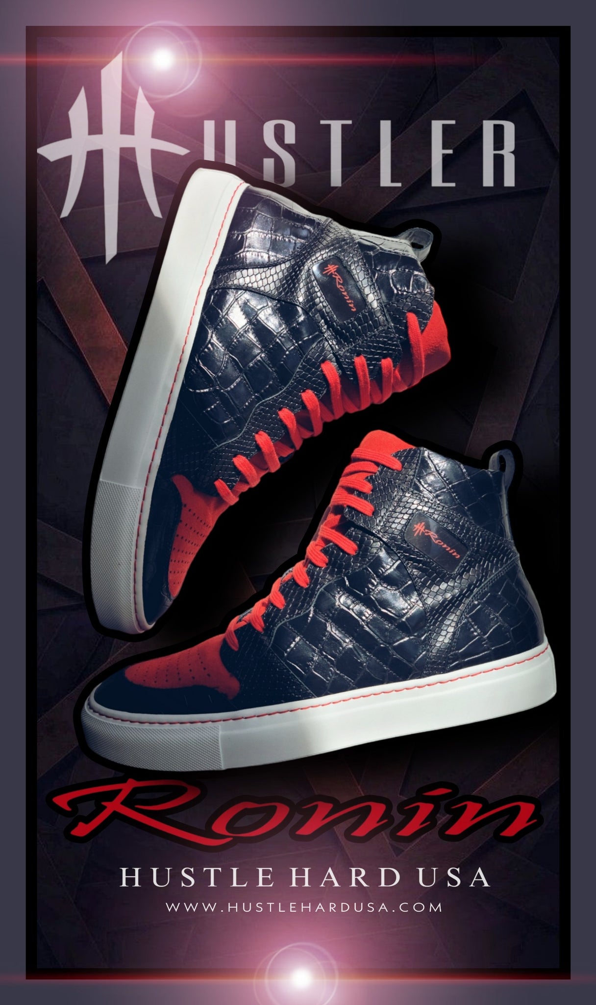 HustleHardUSA "RONIN" Custom Leather Sneakers (Samurai Line)