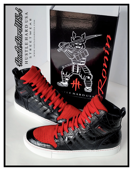 HustleHardUSA "RONIN" Custom Leather Sneakers (Samurai Line)