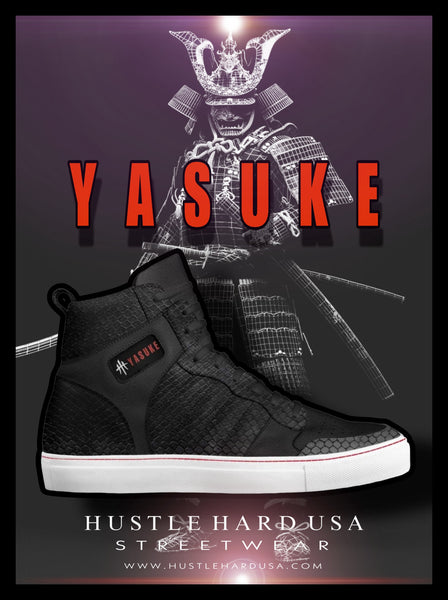 Y A S U K E (Black Samurai) HUSTLER Custom Leather Sneakers