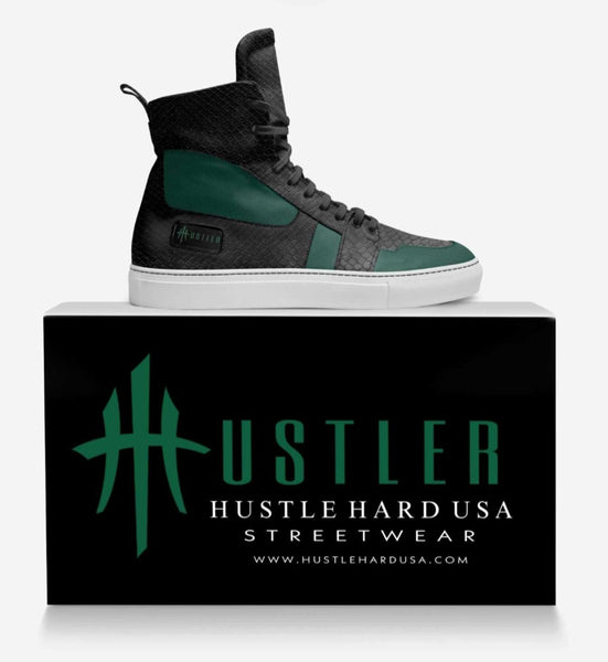 HustleHardUSA HUSTLER "LA IGUANA" Custom Leather Sneakers