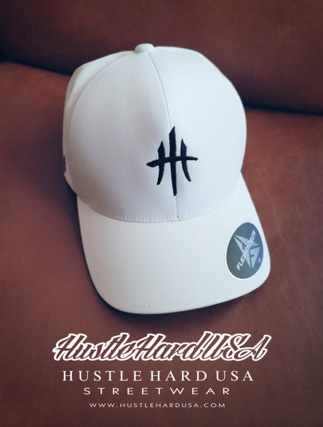 HustleHardUSA Embroidered Logo On a FlexFit Delta