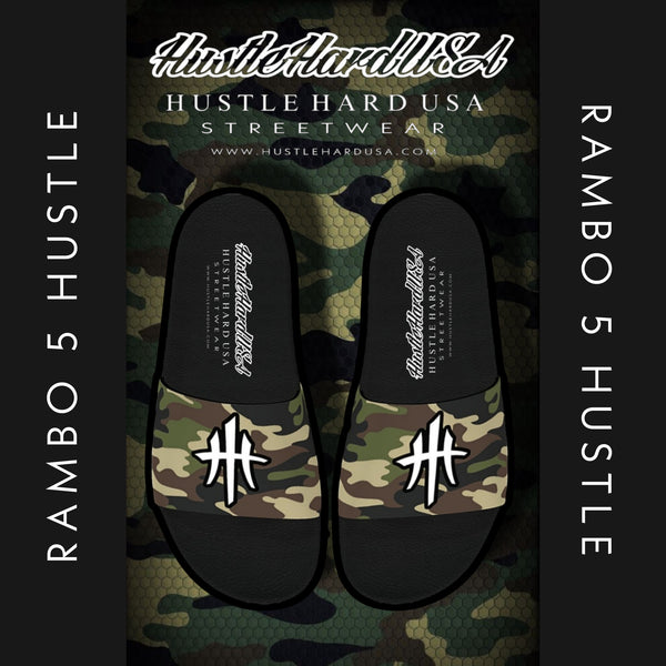 HustleHardUSA "SLIDE HUSTLE" CUSTOM SLIDES (MEN'S PURCHASlNG LINK)