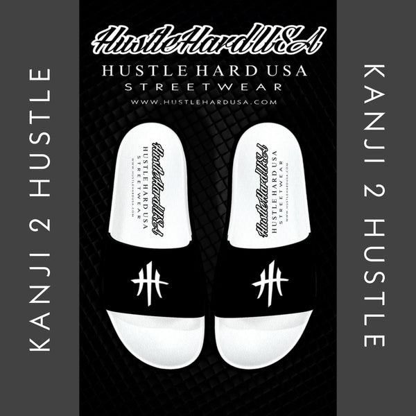 HustleHardUSA "SLIDE HUSTLE" CUSTOM SLIDES (MEN'S PURCHASlNG LINK)