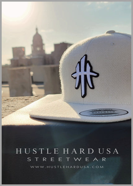 HustleHardUSA Melton Wool Lid (Cream)