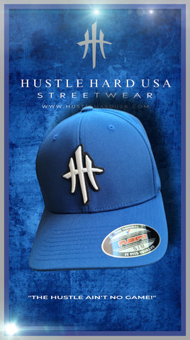 HustleHardUSA BerryBlue Curved-Fitted Custom Lid