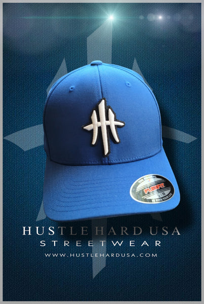 HustleHardUSA BerryBlue Curved-Fitted Custom Lid