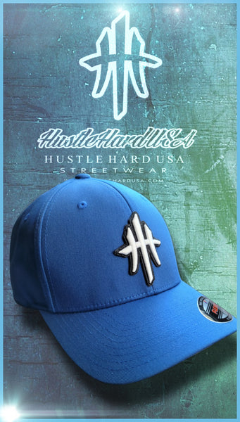 HustleHardUSA BerryBlue Curved-Fitted Custom Lid