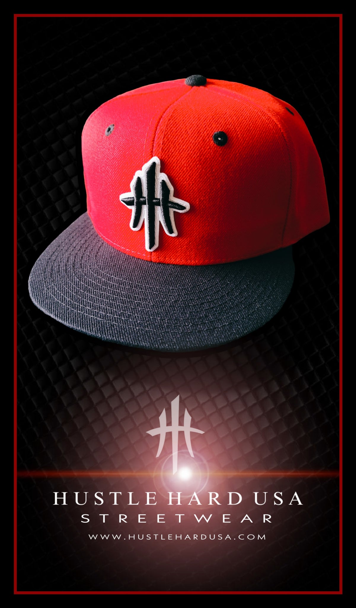 HustleHardUSA REDNBLACK DECKY Lid