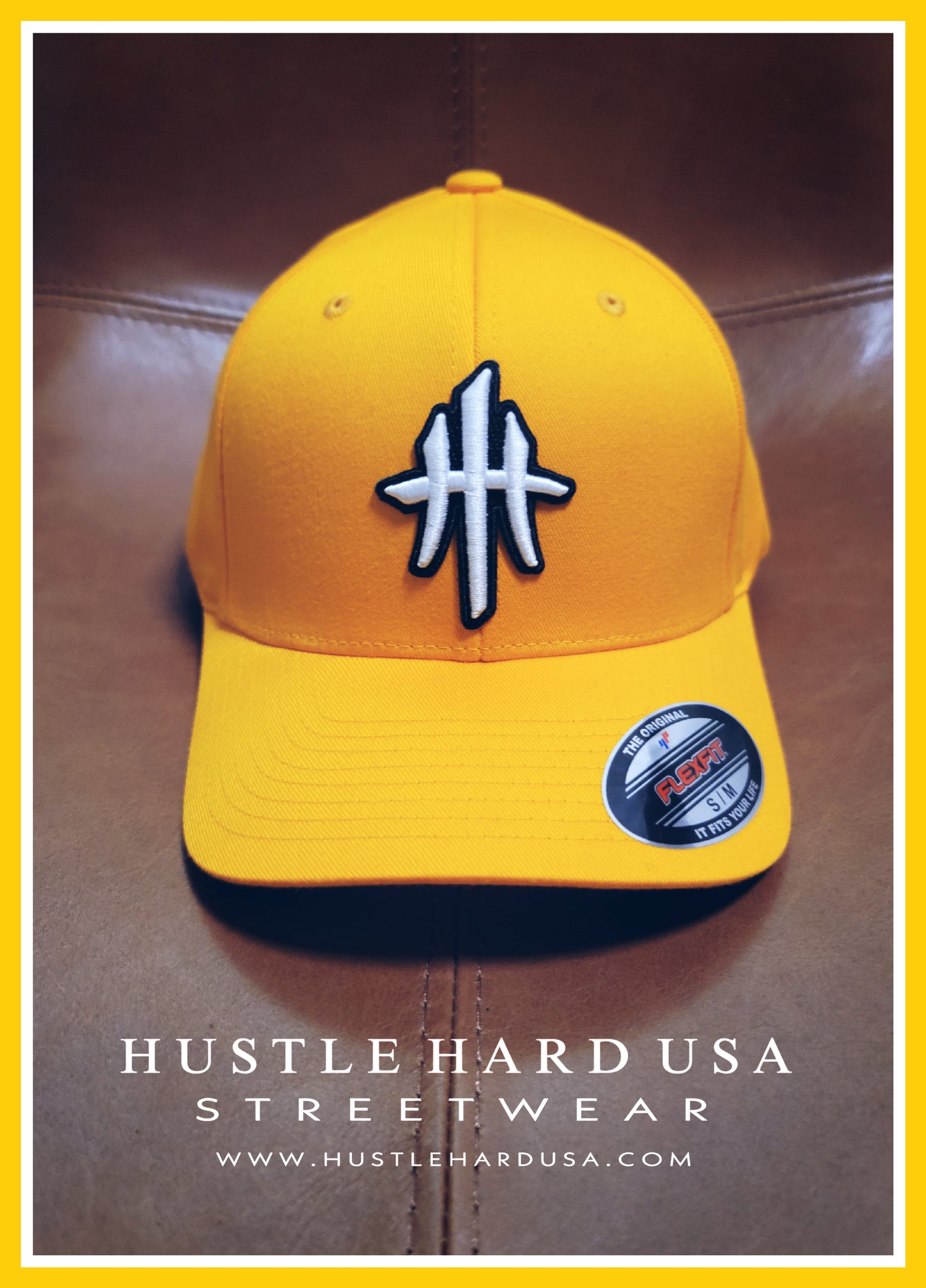 HustleHardUSA GOLDEN Fitted Lid