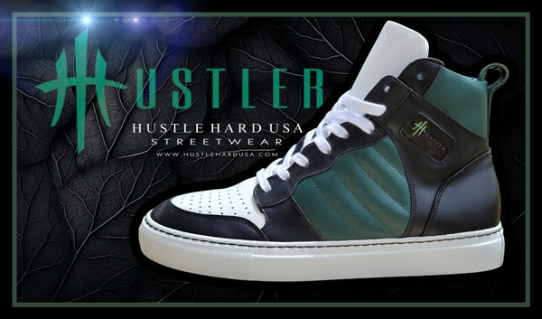 HustleHardUSA "Hustler No. 8" Custom High Top Sneaker