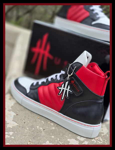 HustleHardUSA "HUSTLER No.6" All Leather Custom High Top Sneaker