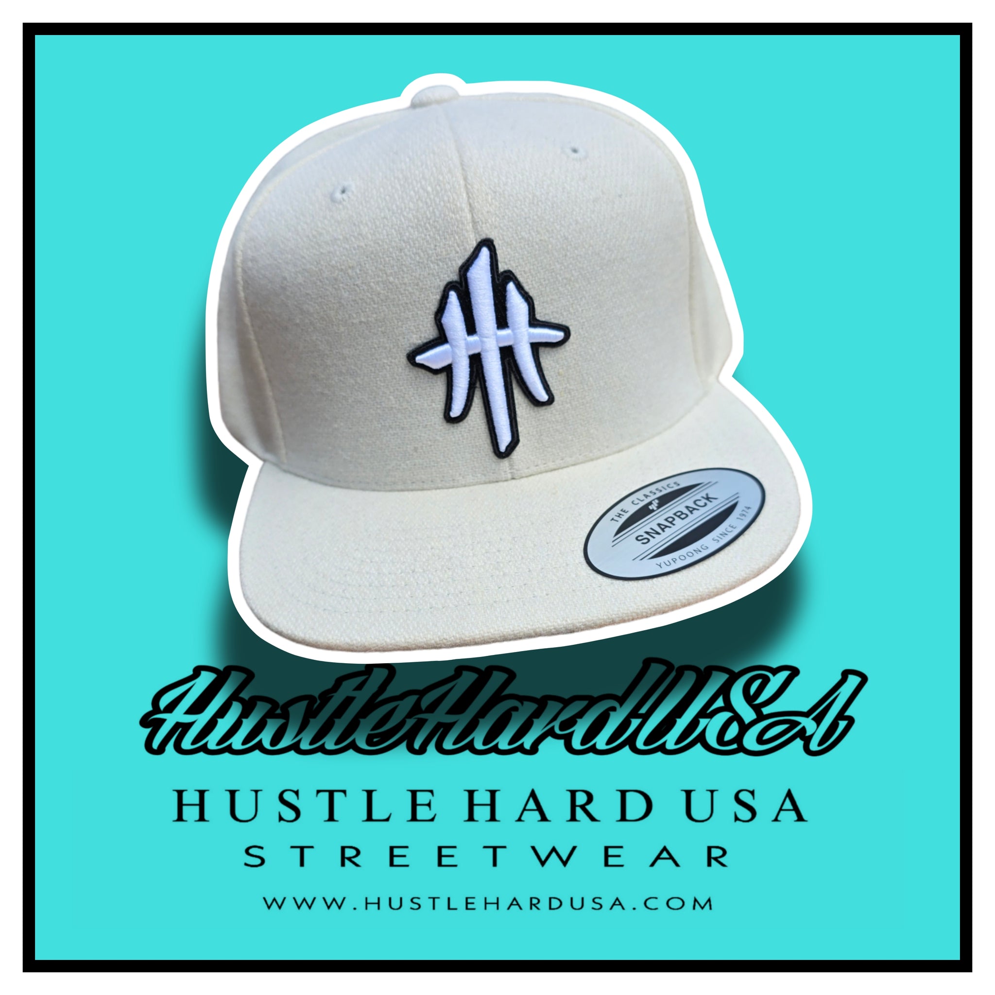 HustleHardUSA Melton Wool Lid (Cream)