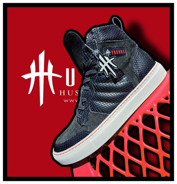 Y A S U K E (Black Samurai) HUSTLER Custom Leather Sneakers