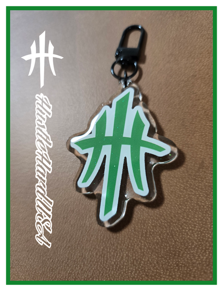 HustleHardUSA 2.5" GREEN Custom Key Chain