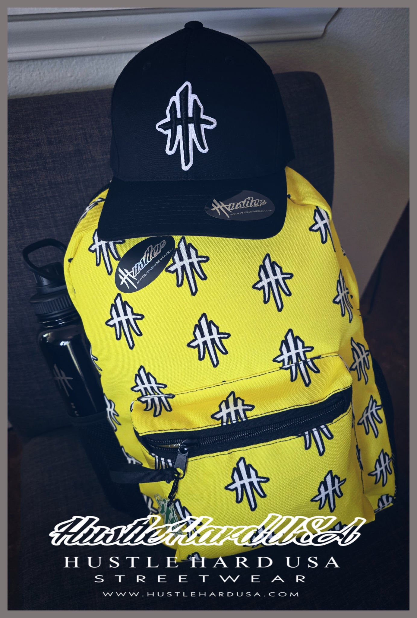 HustleHardUSA YELLOW HUSTLER BackPack