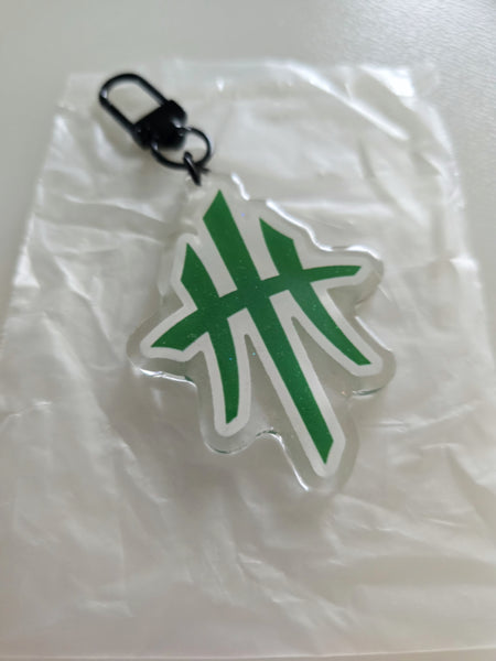 HustleHardUSA 2.5" GREEN Custom Key Chain