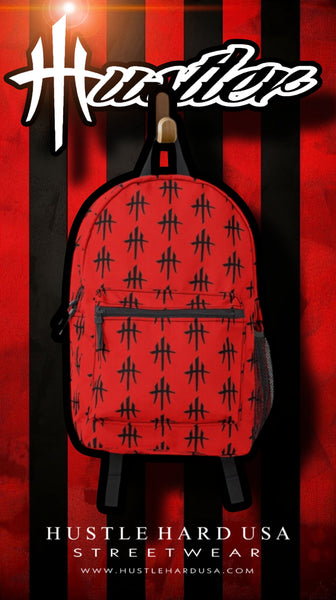 HustleHardUSA RED/BLACK HUSTLER Backpack