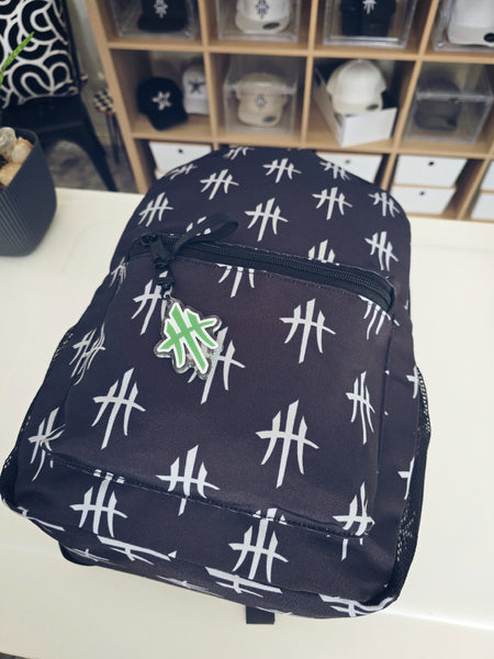 HustleHardUSA BLACK/SILVER HUSTLER BackPack