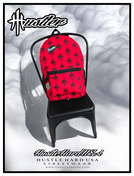 HustleHardUSA RED/BLACK HUSTLER Backpack