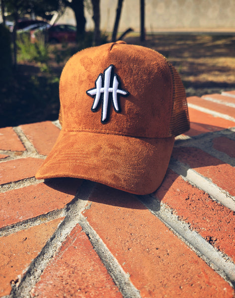 HustleHardUSA "BEVO" (BURNT ORANGE SUEDE) Trucker Lid