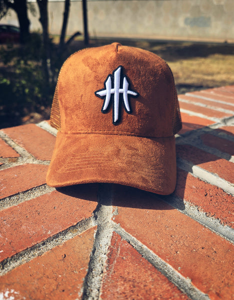 HustleHardUSA "BEVO" (BURNT ORANGE SUEDE) Trucker Lid