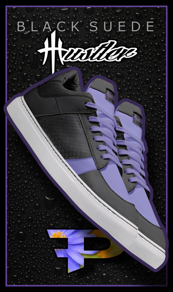 HustleHardUSA "BLACK SUEDE" PurpleFam HUSTLER - LowTop