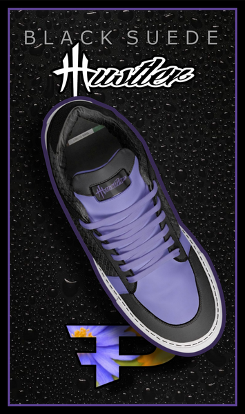 HustleHardUSA "BLACK SUEDE" PurpleFam HUSTLER - LowTop