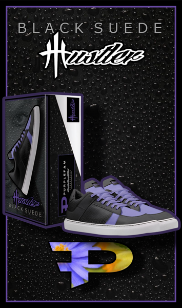 HustleHardUSA "BLACK SUEDE" PurpleFam HUSTLER - LowTop