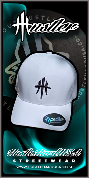 HustleHardUSA Embroidered Logo On a FlexFit Delta