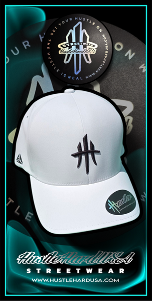 HustleHardUSA Embroidered Logo On a FlexFit Delta