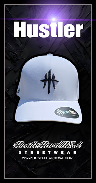 HustleHardUSA Embroidered Logo On a FlexFit Delta