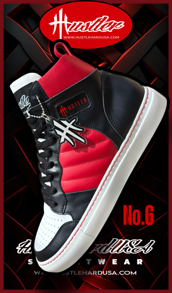 HustleHardUSA "HUSTLER No.6" All Leather Custom High Top Sneaker
