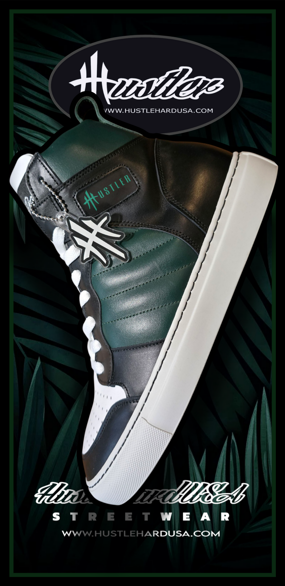 HustleHardUSA "Hustler No. 8" Custom High Top Sneaker