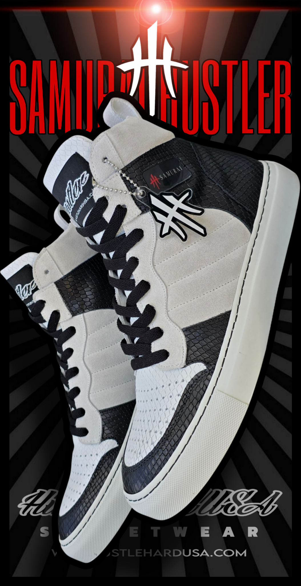 HustleHardUSA SAMURAI (S1) Custom Leather Sneakers