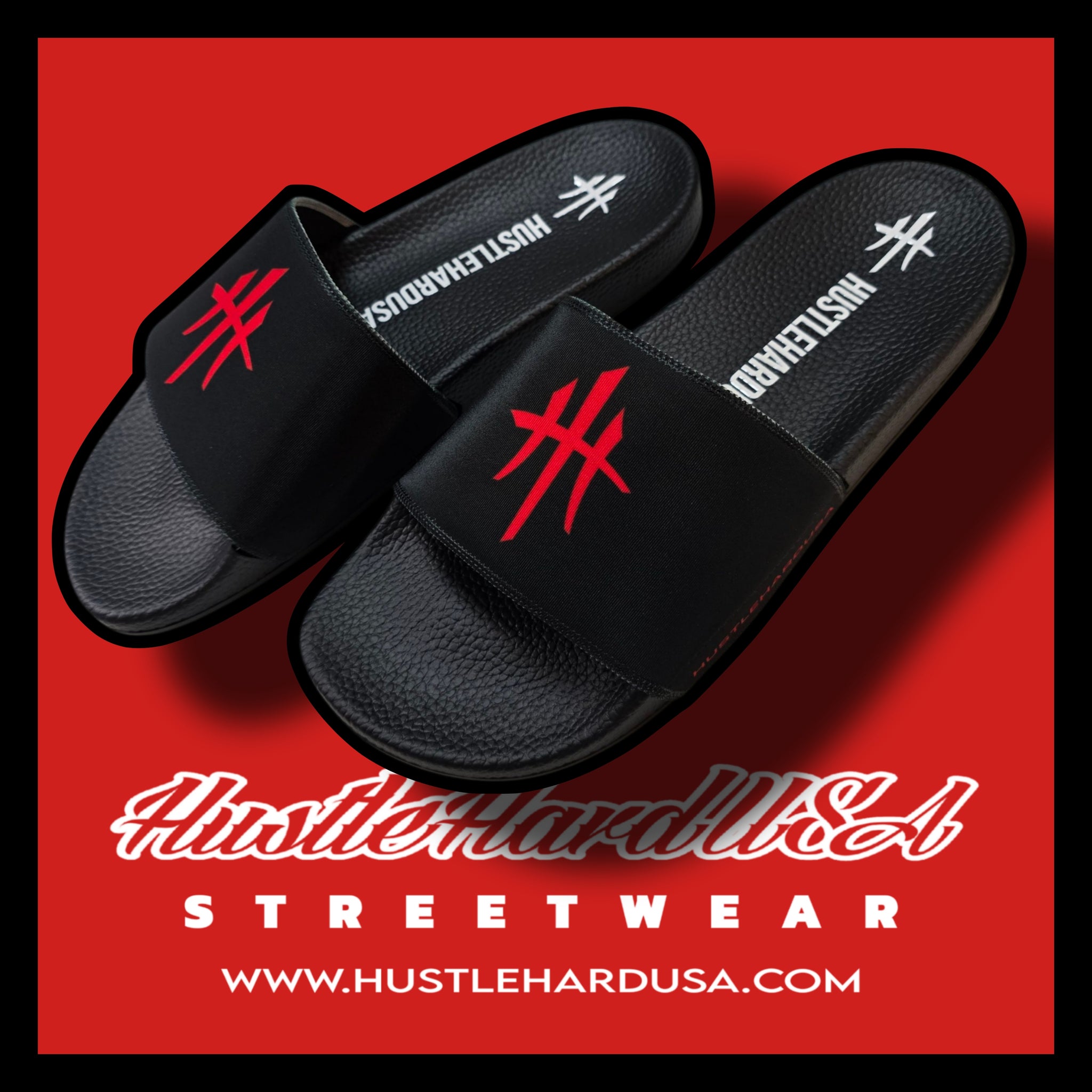 HustleHardUSA "SLIDE HUSTLE" CUSTOM SLIDES (WOMEN'S PURCHASING LINK)