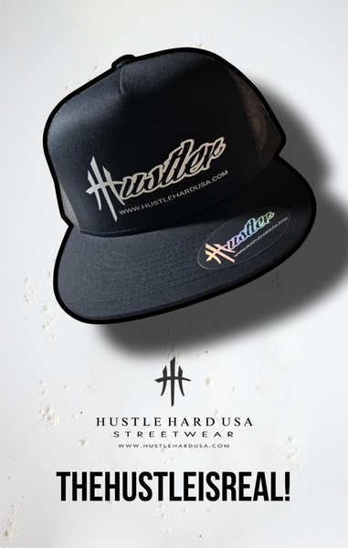 "HUSTLER" 5-Panel Flatfront Snapback