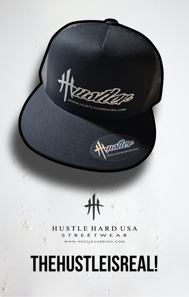 "HUSTLER" 5-Panel Flatfront Snapback