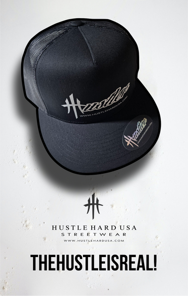 "HUSTLER" 5-Panel Flatfront Snapback
