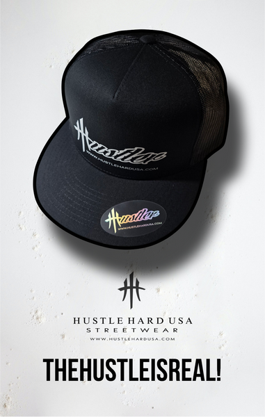 "HUSTLER" 5-Panel Flatfront Snapback